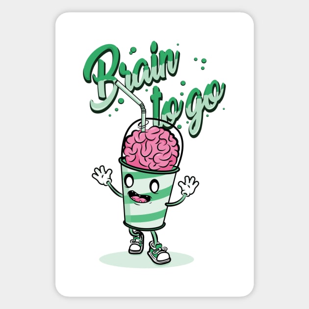 Brain to go Sticker by teahabe